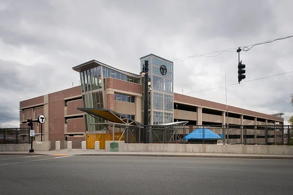 a view of a building with street
