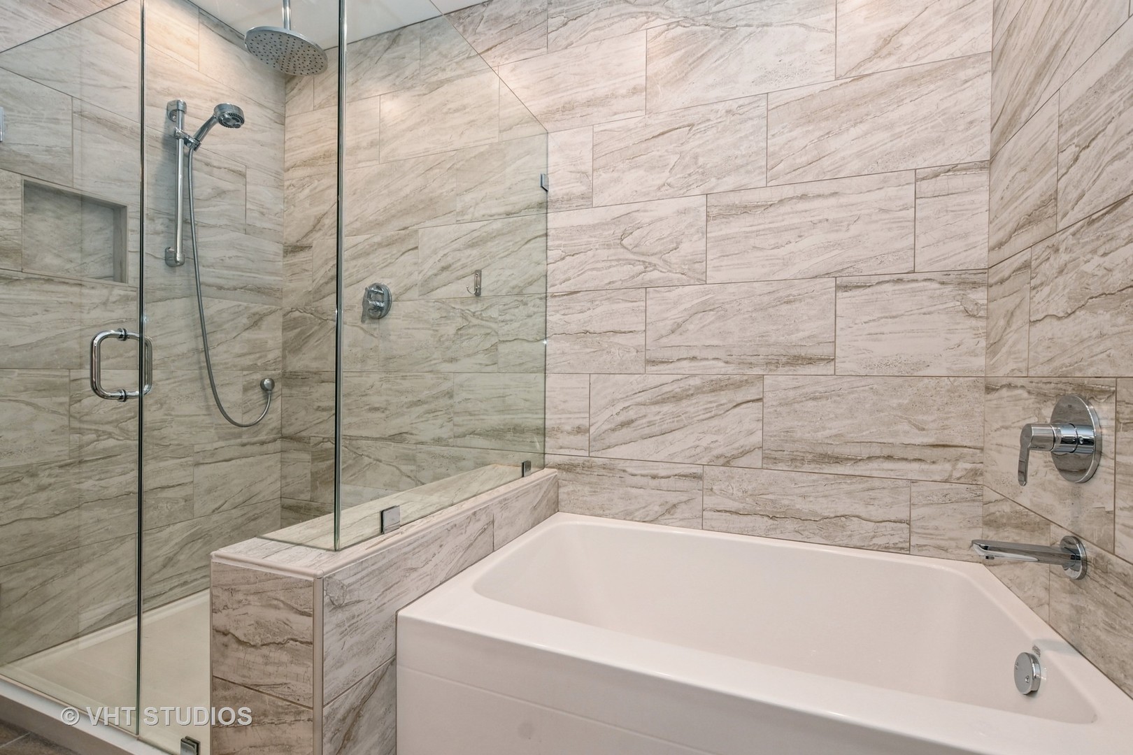 14740 Pine Tree Road Orland Park, IL 60462 - Photo 12 of 25 a bathroom with a bathtub and shower