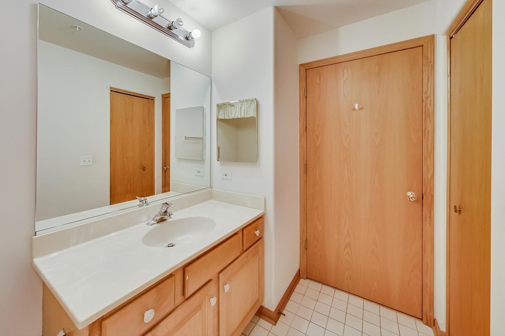 1761 Pavilion Way, Unit 306 Park Ridge, IL 60068 - Photo 13 of 19 a bathroom with a sink a mirror and a shower
