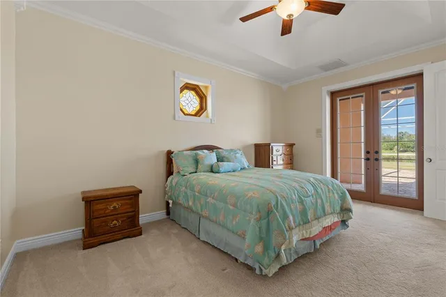 a view of outdoor space with swimming pool and patio