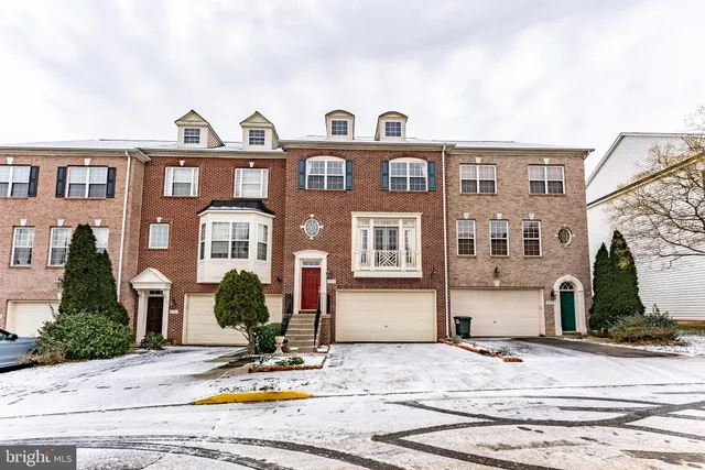 a front view of multiple houses