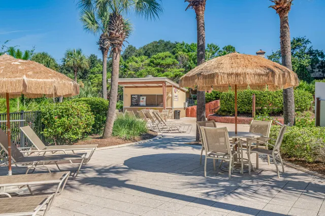 a view of outdoor space with seating area