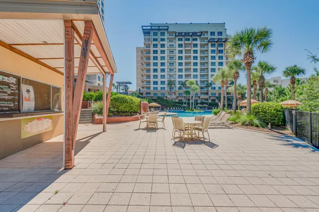 a lobby with furniture and garden