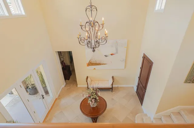 a view of a terrace with furniture