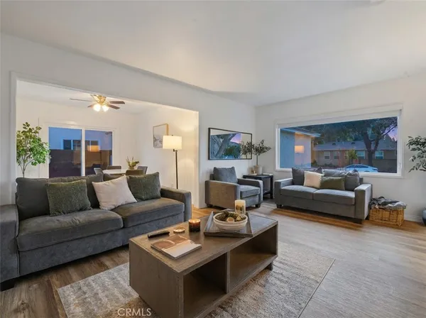 a living room with furniture and a couch