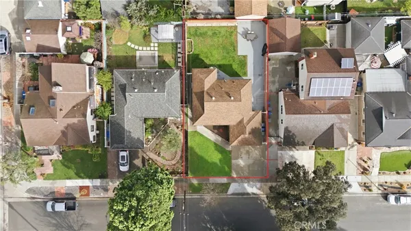 an aerial view of multiple house