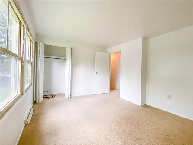 an empty room with a window