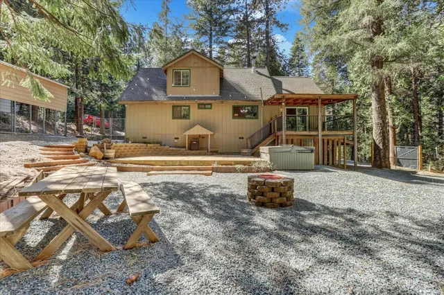 a view of a street with a building