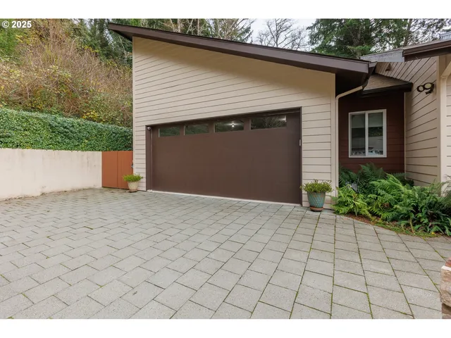 a view of backyard of house