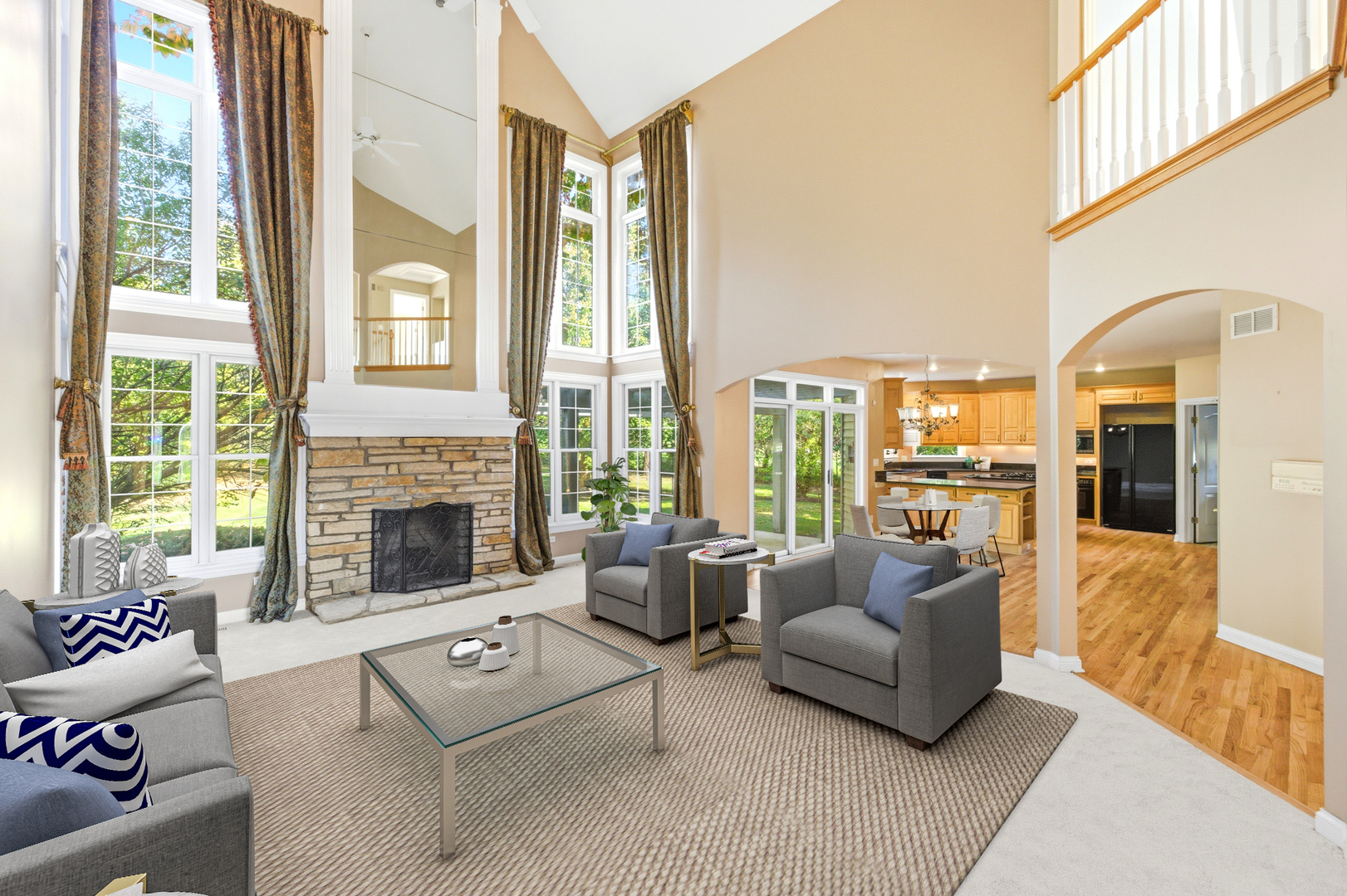37-w004 Ridgewood Drive St. Charles, IL 60175 - Photo 8 of 44 a living room with furniture and floor to ceiling windows