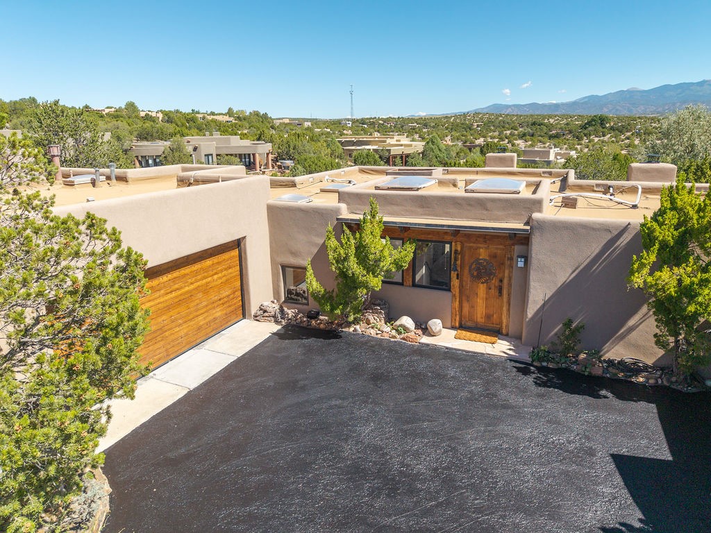 111 The High Road Santa Fe, NM 87507 - Photo 32 of 37 Aerial with garage
