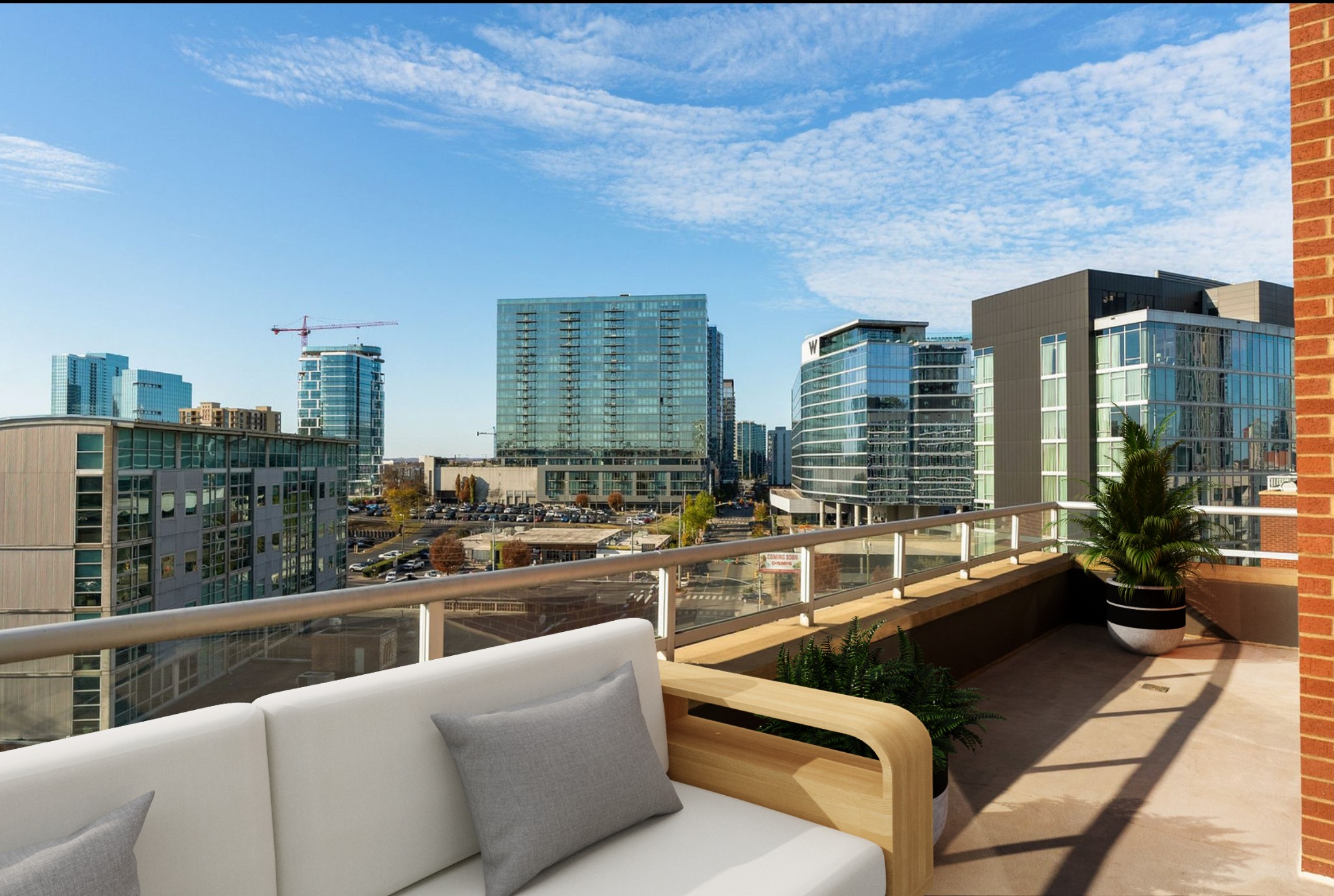 600 12th Avenue South, Unit 829 Nashville, TN 37203 - Photo 16 of 32 a living room with furniture city view