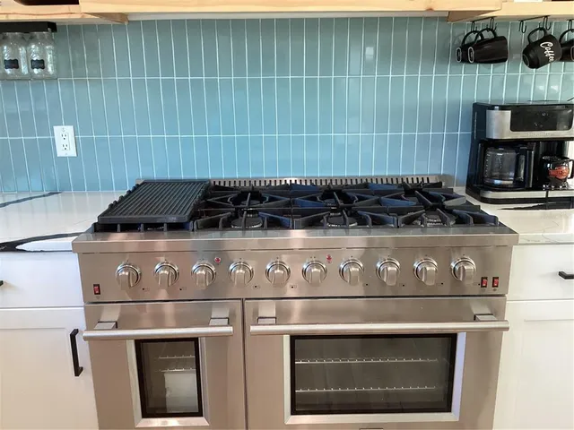 a close view of stove