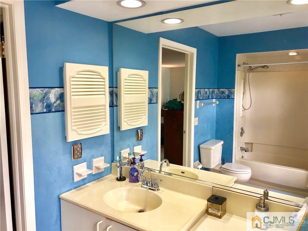 910 Meadow Court, Unit 910 Helmetta, NJ 08828 - Photo 34 of 43 a bathroom with a sink and a mirror