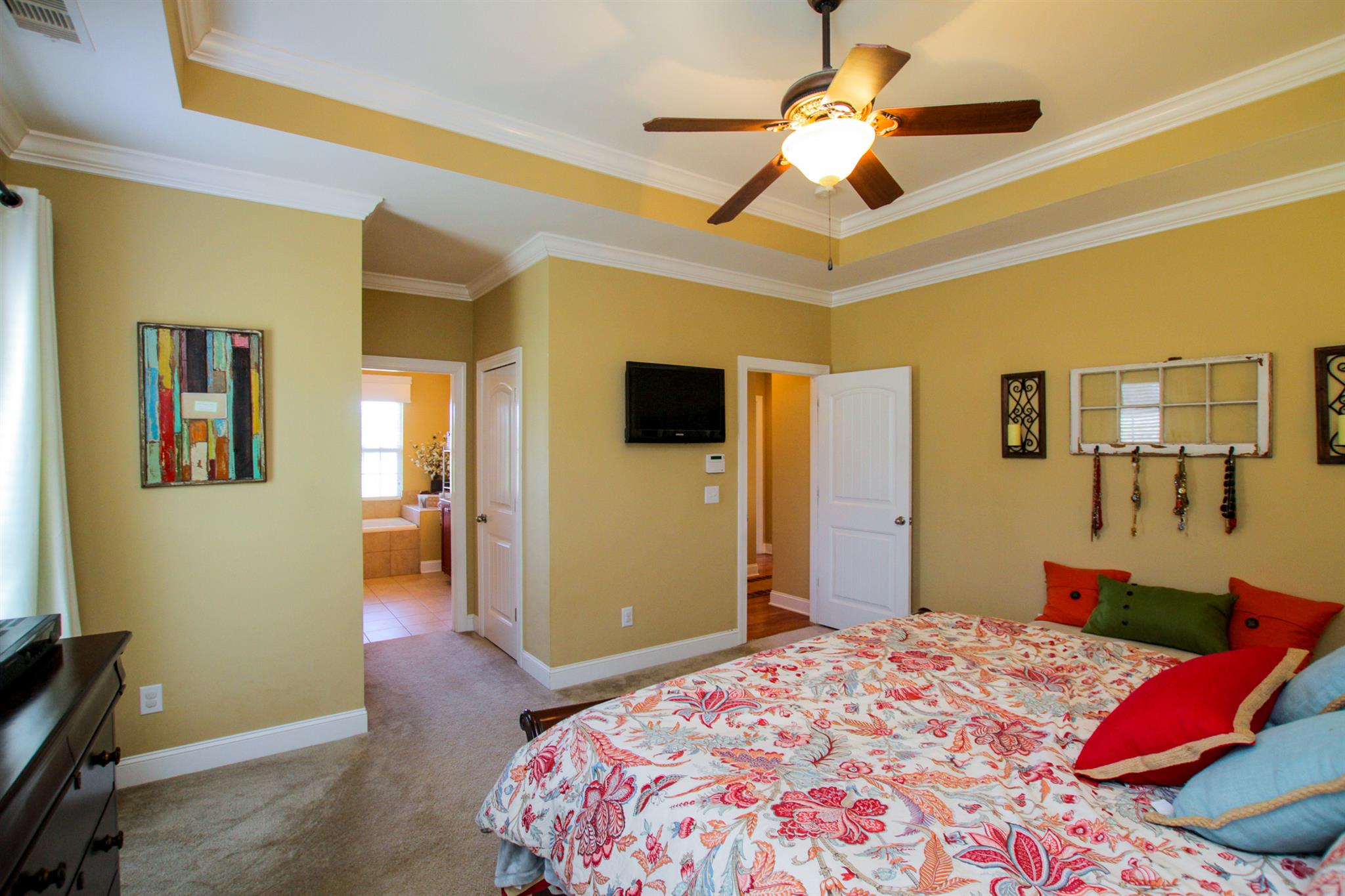 968 Academy Road Lebanon, TN 37087 - Photo 14 of 30 a bedroom with a bed and a chandelier