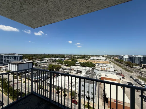 a view of city from balcony