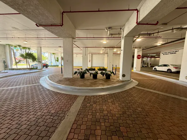 a view of a building and a street