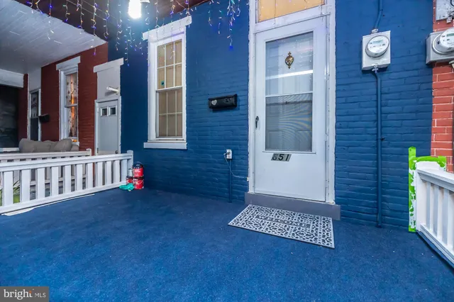 a view of an door of the house