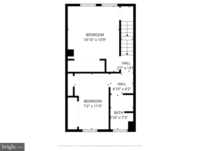 a picture of a bench in a white building