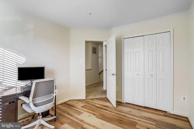 a view of a room with an empty space