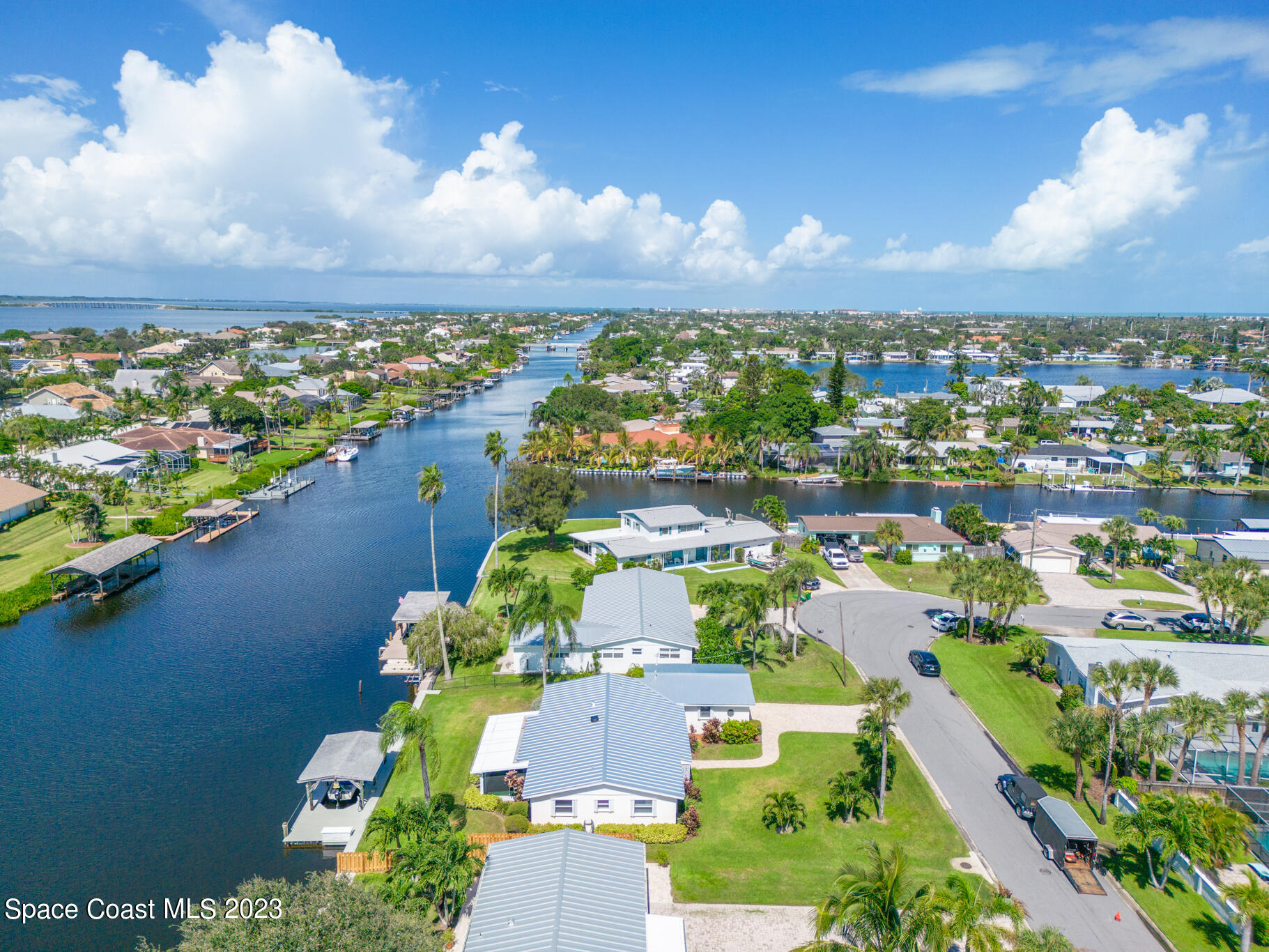 209 River Road Satellite Beach, FL 32937 - Photo 66 of 86 an aerial view of residential houses with outdoor space