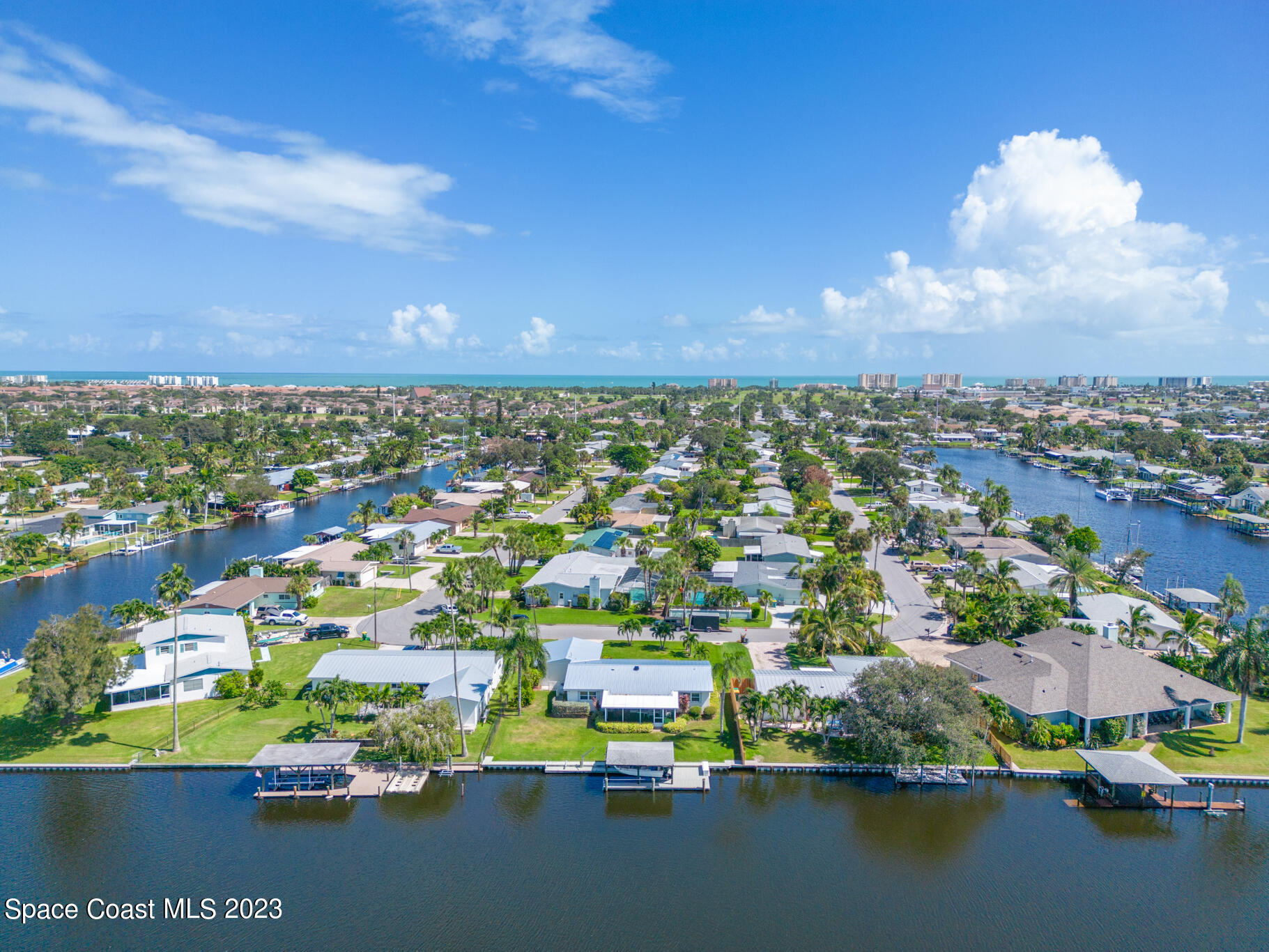 209 River Road Satellite Beach, FL 32937 - Photo 72 of 86 an aerial view of residential houses with outdoor space
