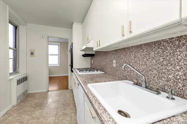 a kitchen with a stove a sink and a refrigerator