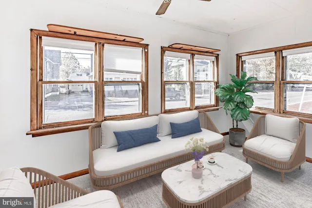 a view of a room with racks