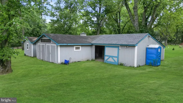 a view of a bench in the garden