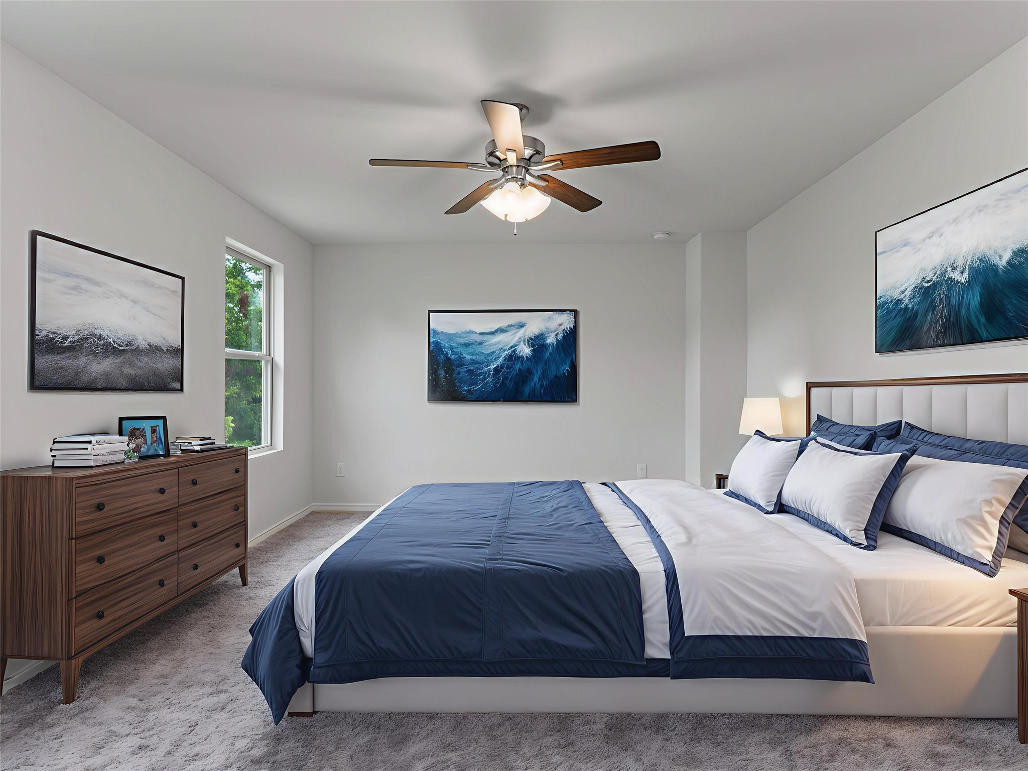 306 North Orange Street Sweeny, TX 77480 - Photo 25 of 30 a bedroom with a bed and a chandelier