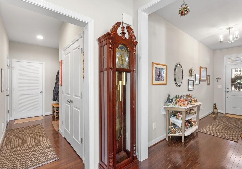 3060 Rutlege Road Harrisonburg, VA 22801 - Photo 2 of 37 a view of a hallway with workspace and wooden floor