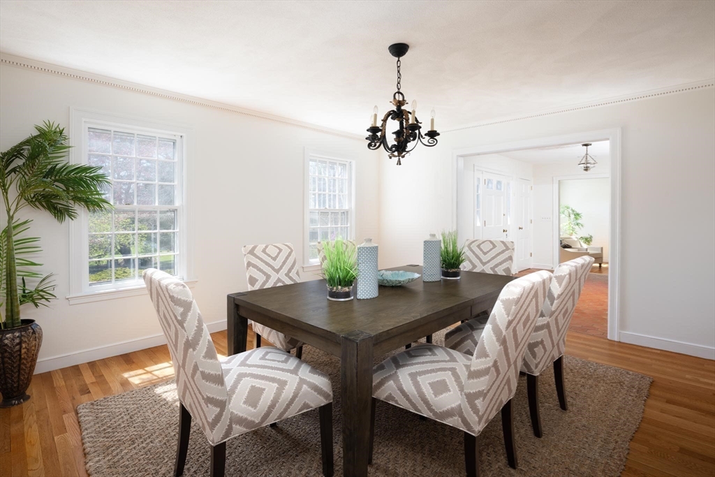 169 Fox Hill Road Needham, MA 02492 - Photo 6 of 22 a view of a dining room with furniture window and wooden floor
