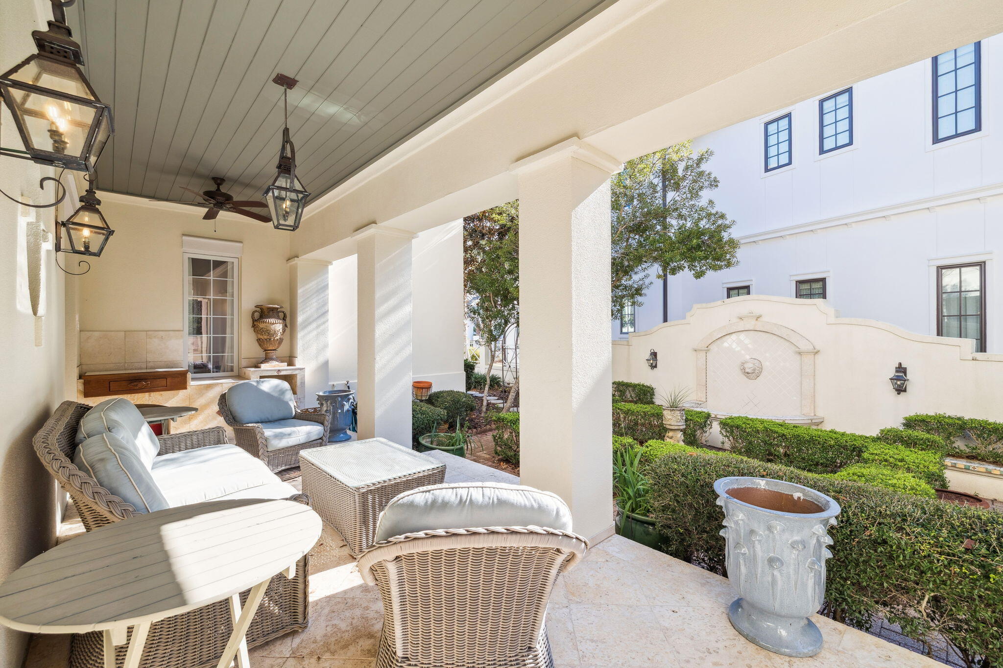 152 White Cliffs Boulevard Santa Rosa Beach, FL 32459 - Photo 20 of 82 a living room with furniture and a fireplace
