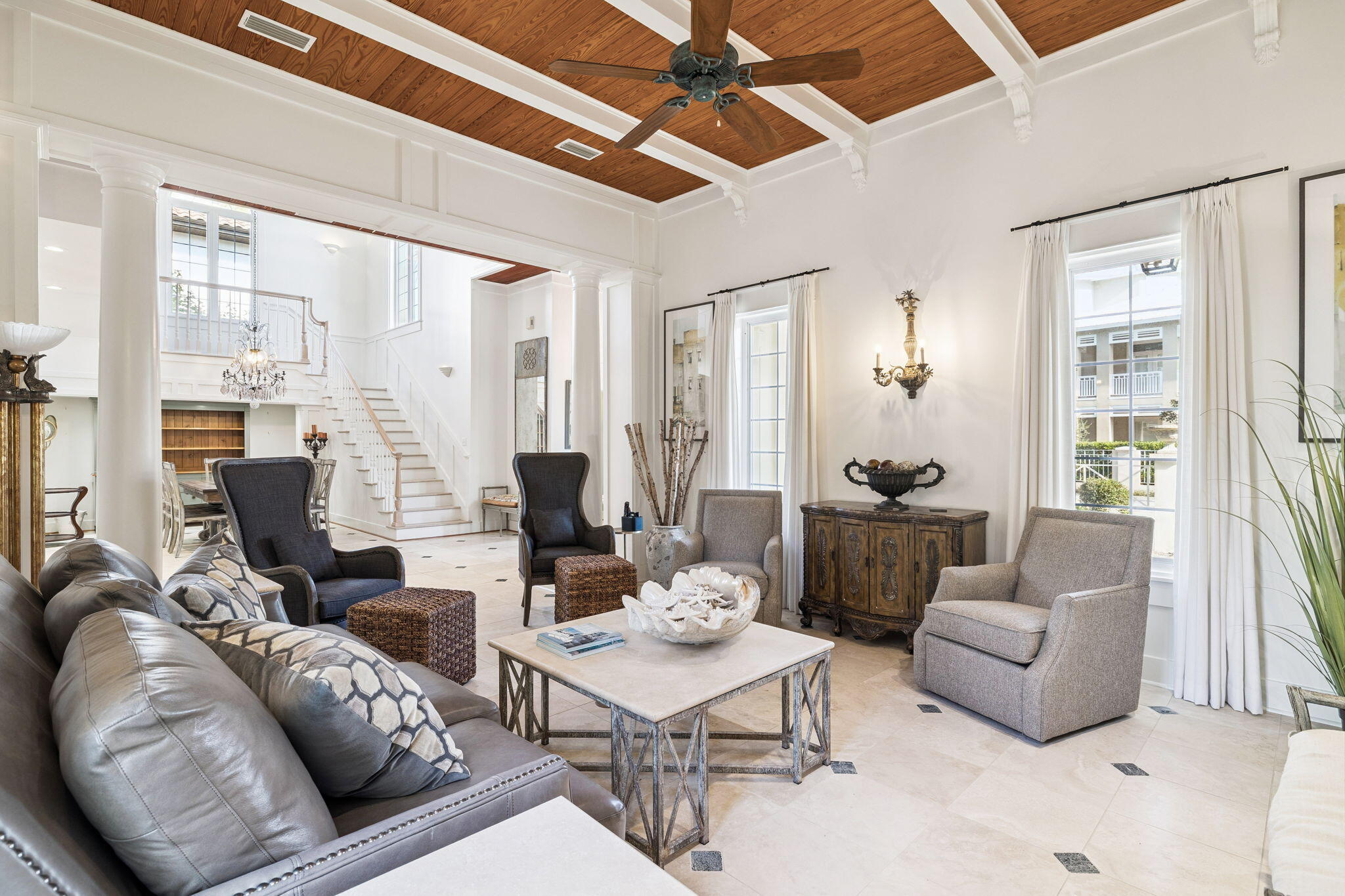 152 White Cliffs Boulevard Santa Rosa Beach, FL 32459 - Photo 28 of 82 a living room with furniture and a large window