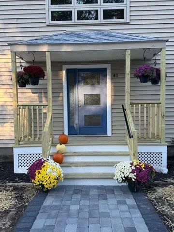 a front view of a house