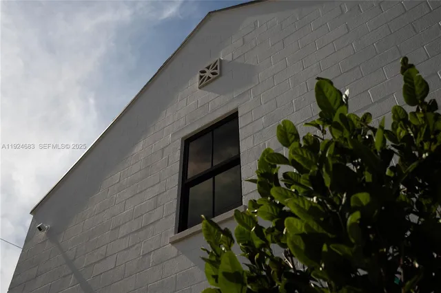 a potted plant sitting in front of a building