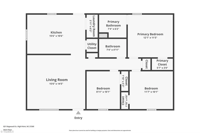 $1,595 | 821 Dogwood Circle, High Point, NC 27260
