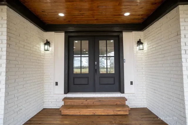 a view of front door of house