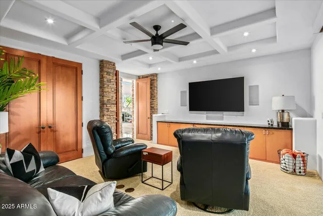 a building outdoor space with patio furniture