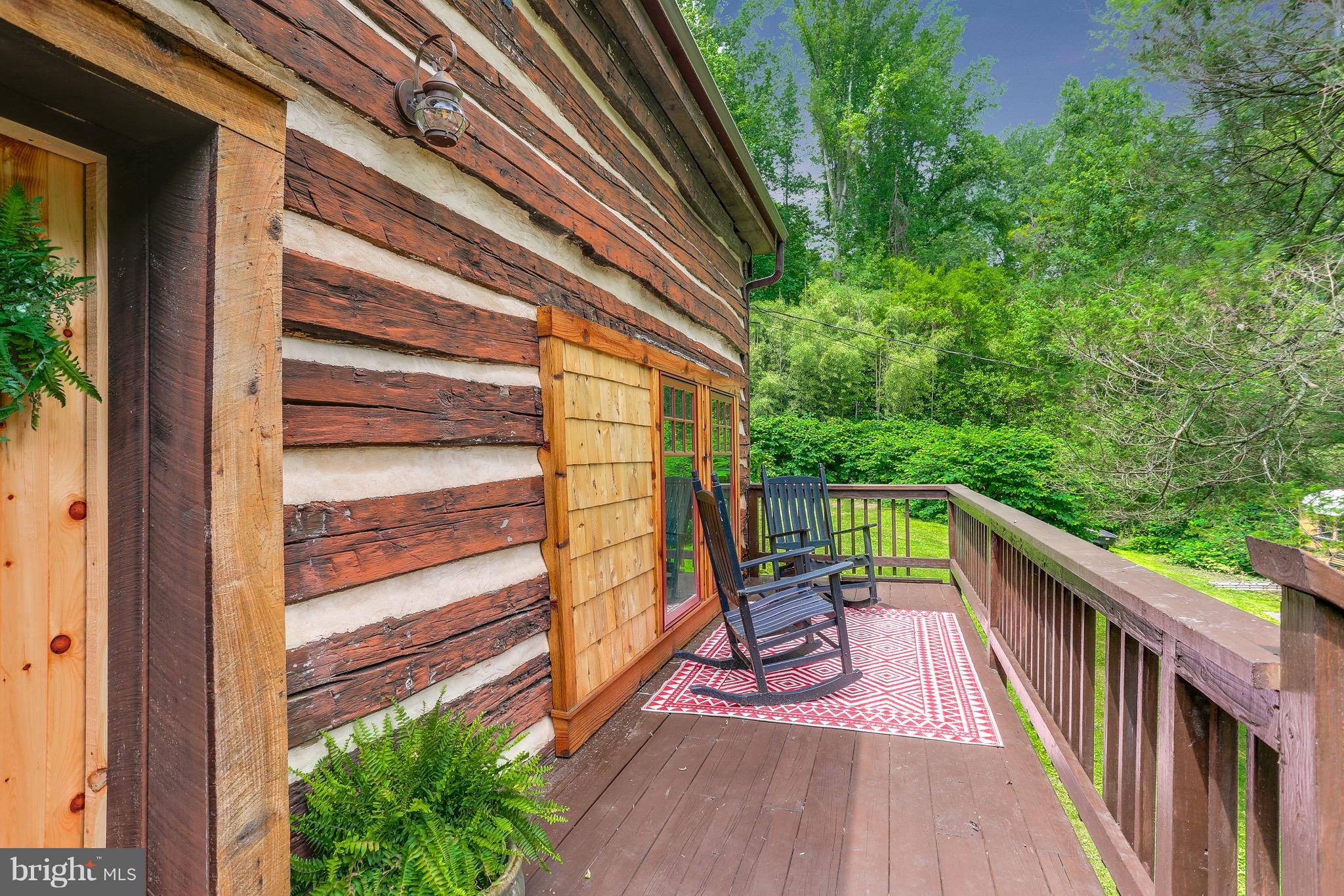 828 Warren Road Cockeysville, MD 21030 - Photo 2 of 30 Origional Log Cabin Front Porch