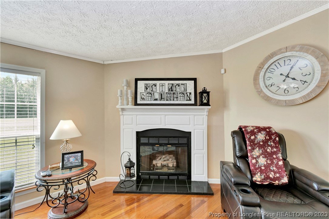 338 Branch Road Lumberton, NC 28358 - Photo 8 of 45 a living room with furniture and a fireplace