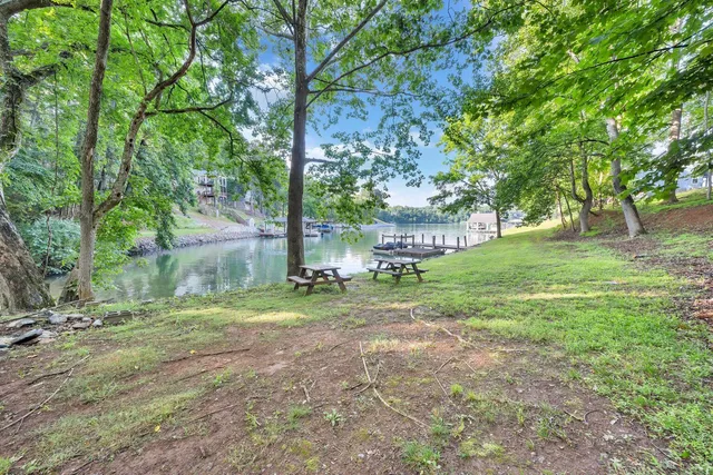 a view of backyard with green space