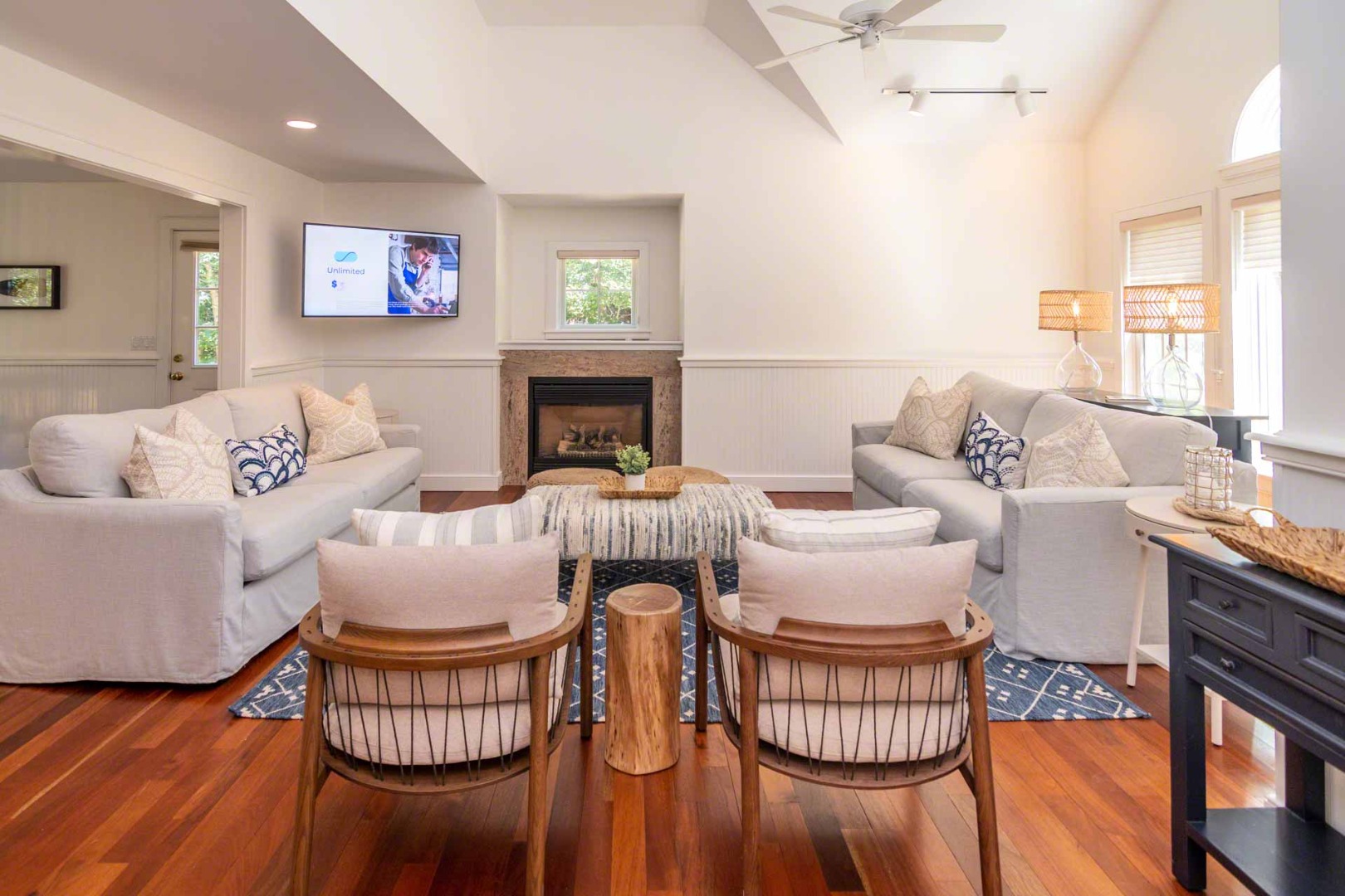 29 Pradas Way Edgartown, MA 02539 - Photo 4 of 30 a living room with furniture and a fireplace