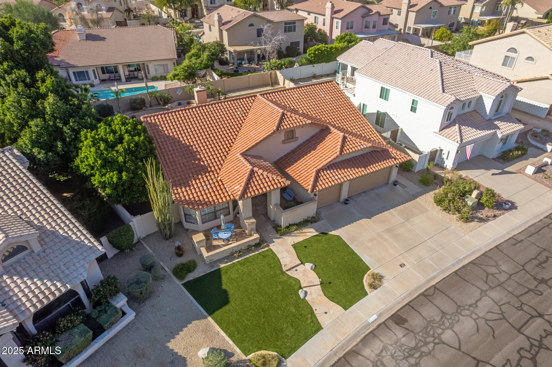 14044 South 33rd Way Phoenix, AZ 85044 - Photo 50 of 59 an aerial view of a house with a yard and trees