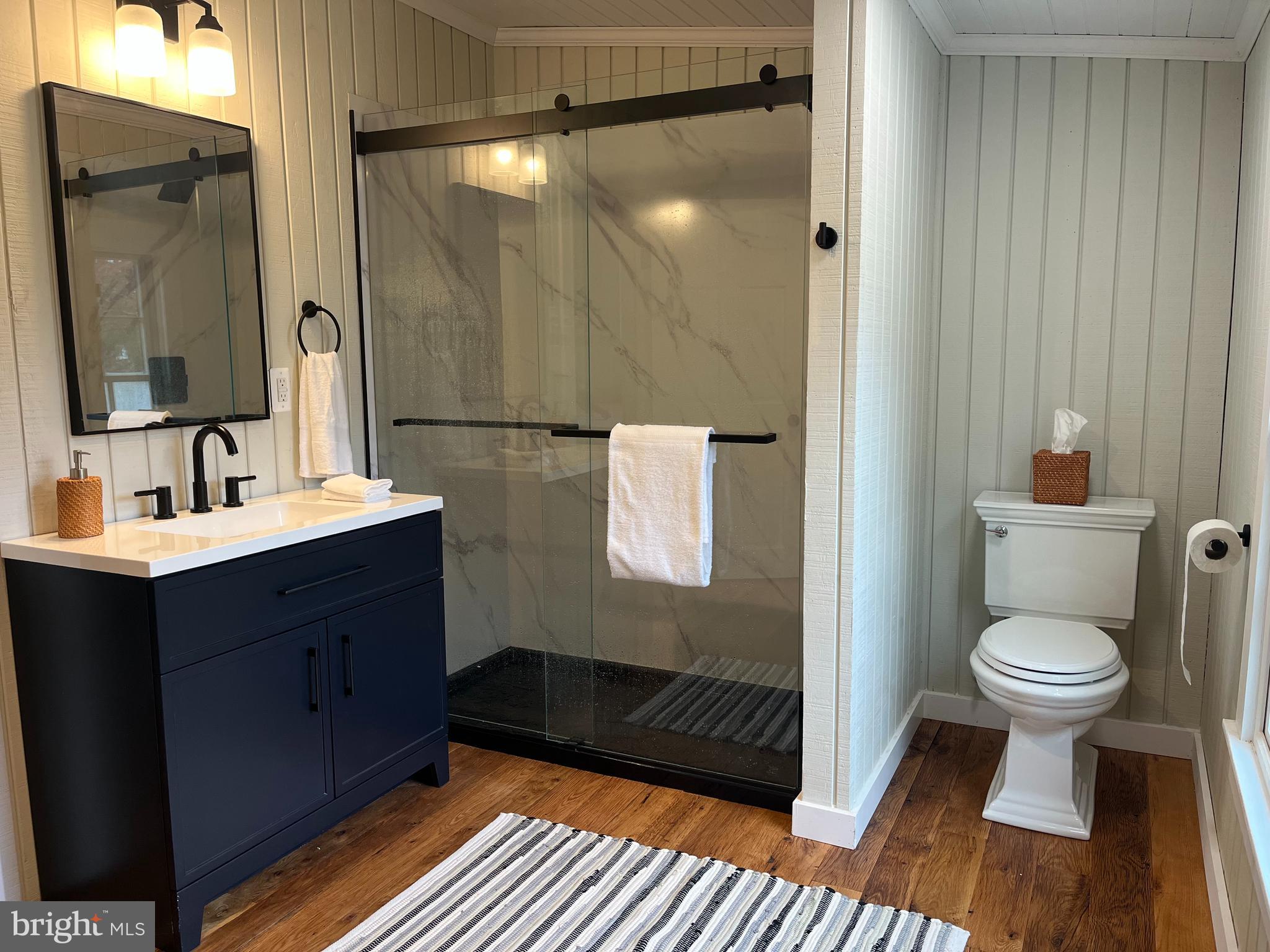 1690 Millwood Road Boyce, VA 22620 - Photo 22 of 44 a bathroom with a sink toilet a mirror and shower