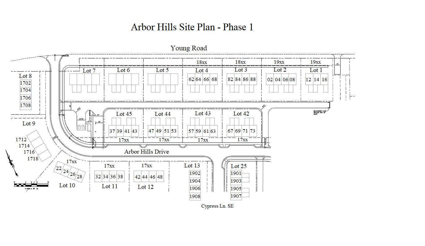1882 Southeast Young Road Cleveland, TN 37323 - Photo 4 of 4 Arbor Hills - Site Plan - Phase 1 - NEW