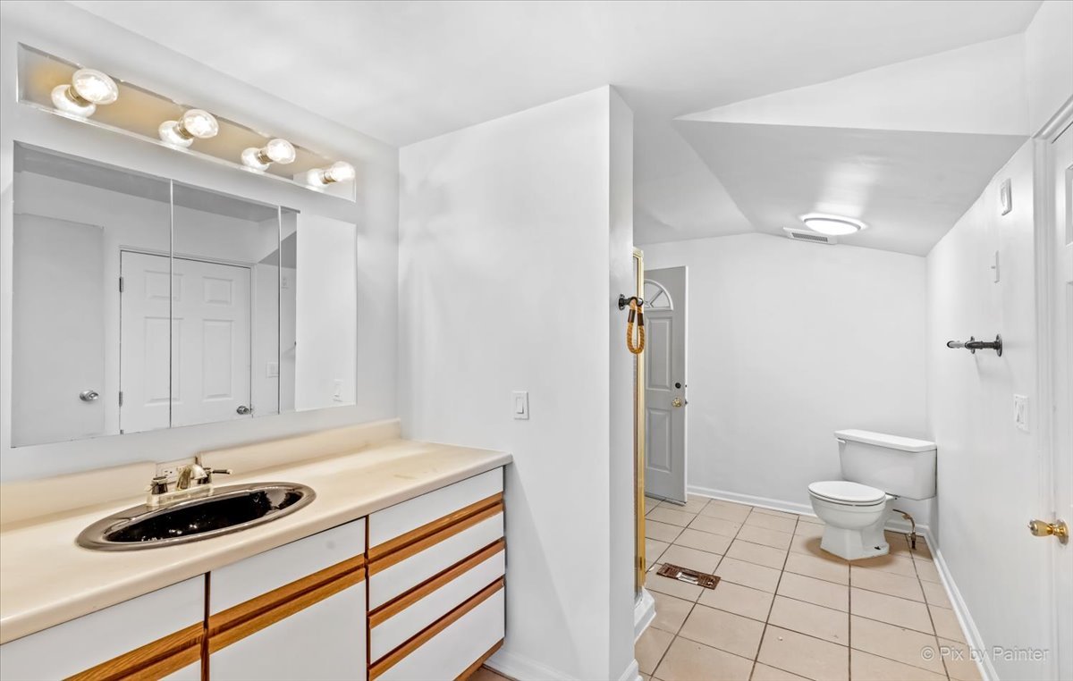 544 Hainesville Road Round Lake Park, IL 60073 - Photo 30 of 50 a bathroom with a sink a toilet and a shower