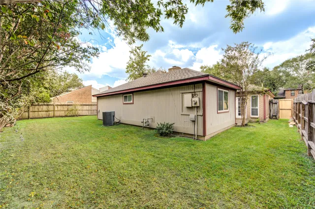 a view of a backyard with a garden