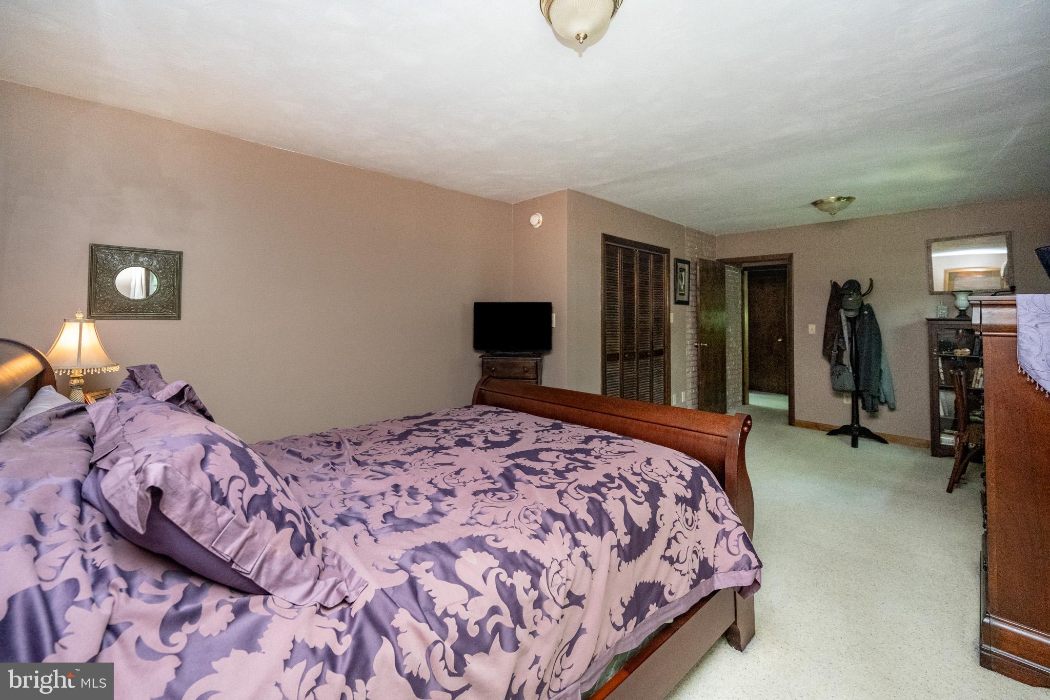 346 Skippers Point Road Oakland, MD 21550 - Photo 24 of 73 a bedroom with a bed and a flat screen tv