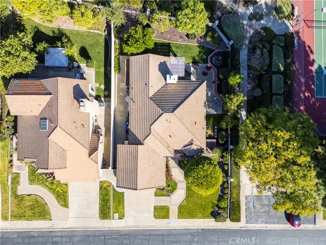 an aerial view of a city